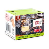 TORO Univerzálne nálepky na poháre TORO 100ks MIX tvarov