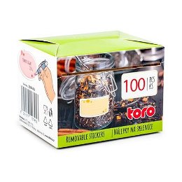 TORO Univerzálne nálepky na poháre TORO 100ks MIX tvarov