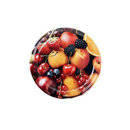 TORO Viečko Twist na zaváracie poháre 10 ks, 82 mm, motív ovocie