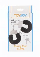 ToyJoy Furry Fun Cuffs plyšové erotické putá Black