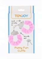 ToyJoy Furry Fun Cuffs plyšové erotické putá pink
