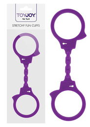 ToyJoy Stretchy Fun Cuffs pružné erotické putá Purple