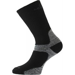 Trekingové merino ponožky Lasting WSB 908 čierna sivá