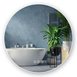 Tutumi - Zrkadlo LED 80cm ROUND BLUETOOTH HOM-06528