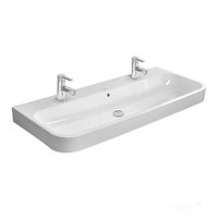 Umývadlo Duravit Happy D.2 120x50,5 cm s dvoma otvormi pre batériu 2318120024