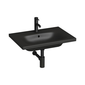 Umývadlo Jika MIo-N 80x45 cm černá mat otvor pre batériu uprostred H8127167161041
