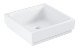 Umývadlo na dosku Grohe Cube Ceramic 40x40 cm alpská biela bez otvoru pre batériu 3948200H