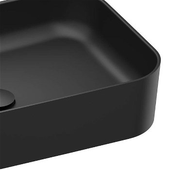 Umývadlo na dosku Ravak Ceramic Slim 55x37 cm čierna mat bez otvoru pre batériu, bez prepadu XJX0D155001