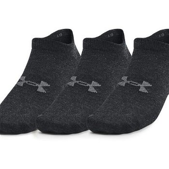 Under Armour ESSENTIAL NO SHOW 3PK Unisex ponožky, čierna, veľkosť