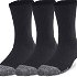 Under Armour HEATGEAR 3PK CREW Detské ponožky, čierna, veľkosť