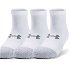 Under Armour HEATGEAR LOW CUT 3PK Unisex ponožky, biela, veľkosť