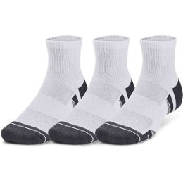 Under Armour PERFORMANCE TECH 3PK QTR Unisex ponožky, biela, veľkosť