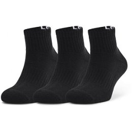 Under Armour UA CORE QTR 3PK Ponožky, čierna, veľkosť
