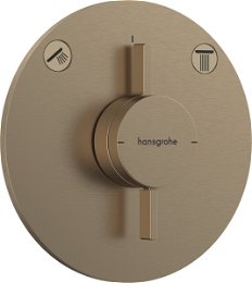 Vaňová batéria Hansgrohe DuoTurn S bez podomietkového telesa kartáčovaný bronz 75418140
