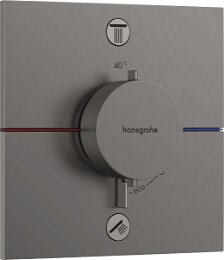 Vaňová batéria Hansgrohe ShowerSelect Comfort E bez podomietkového telesa kartáčovaný čierny chróm 15578340