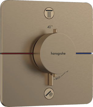 Vaňová batéria Hansgrohe ShowerSelect Comfort Q bez podomietkového telesa kartáčovaný bronz 15586140