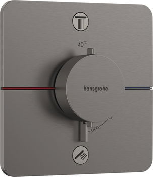 Vaňová batéria Hansgrohe ShowerSelect Comfort Q bez podomietkového telesa kartáčovaný čierny chróm 15583340