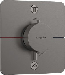 Vaňová batéria Hansgrohe ShowerSelect Comfort Q bez podomietkového telesa kartáčovaný čierny chróm 15586340
