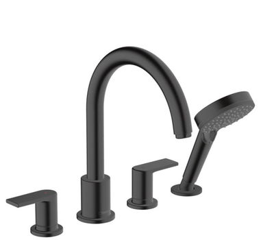 Vaňová batéria Hansgrohe Vernis Shape so sprchovacím setom čierny mat 71459670