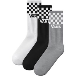 Vans CLASSIC CHECK CREW Unisex ponožky, čierna, veľkosť