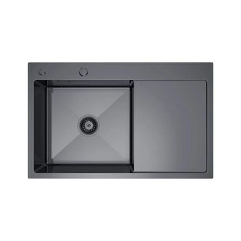 VELAZO VELAZO - Kuchynský drez z ocele 78 x 49 PVD grafit s odkvapkávačom vpravo VELAZ7849LB