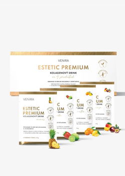 Venira Estetic Premium kolagénový drink mix 4 príchutí 40x12 g 480 g