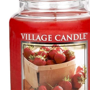 Village Candle Vonná sviečka v skle Čerstvé jahody (Fresh Strawberries) 645 g