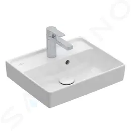 VILLEROY & BOCH - Collaro Umývadielko 450x370 mm, s prepadom, 1 otvor na batériu, alpská biela 43344501