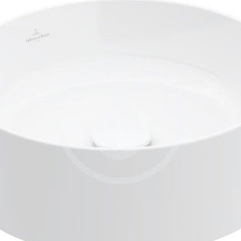 VILLEROY & BOCH - Collaro Umývadlo na dosku, priemer 400 mm, CeramicPlus, Stone White 4A1840RW