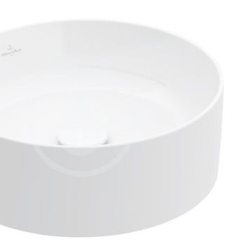 VILLEROY & BOCH - Collaro Umývadlo na dosku, priemer 400 mm, CeramicPlus, Stone White 4A1840RW