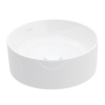 VILLEROY & BOCH - Collaro Umývadlo na dosku, priemer 400 mm, CeramicPlus, Stone White 4A1840RW