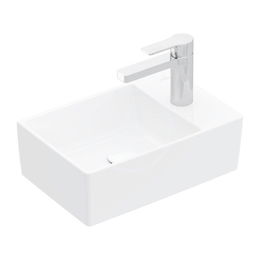 VILLEROY & BOCH - Memento 2.0 Umývadielko, 400x260 mm, bez prepadu, 1 otvor na batériu, CeramicPlus, alpská biela 432340R1