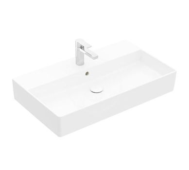 VILLEROY & BOCH - Memento 2.0 Umývadlo nábytkové 80x47 cm, s prepadom, otvor na batériu, CeramicPlus, alpská biela 4A228GR1
