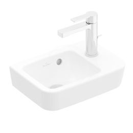 VILLEROY & BOCH - O.novo Umývadielko Compact 360x250 mm, s prepadom, 1 otvor na batériu vpravo, alpská biela 43433601