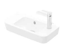 VILLEROY & BOCH - O.novo Umývadielko Compact 500x250 mm, s prepadom, 1 otvor na batériu vpravo, alpská biela 4342R501