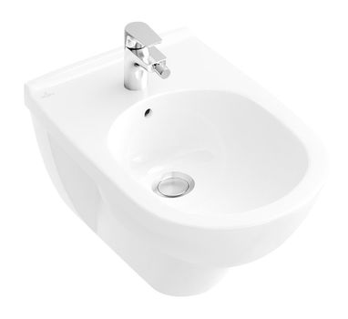 VILLEROY & BOCH - O.novo Závesný bidet, 360x560 mm, 1 otvor na batériu, CeramicPlus, alpská biela 546000R1