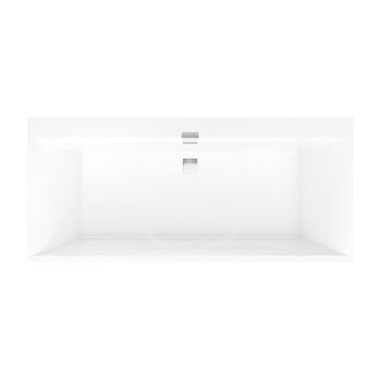 VILLEROY & BOCH - Squaro Edge 12 Vaňa, 1800x800x450 mm, Quaryl, biela UBQ180SQE2DV-01