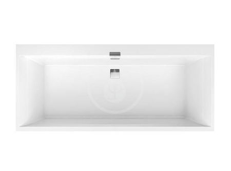 VILLEROY & BOCH - Squaro Edge 12 Vaňa Duo, 1700x750 mm, Quaryl, biela UBQ170SQE2DV-01