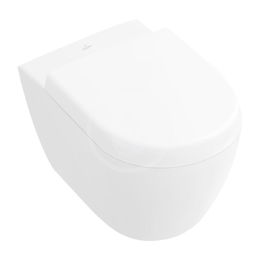 VILLEROY & BOCH - Subway 2.0 Závesné kompaktné WC, DirectFlush, CeramicPlus, alpská biela 5606R0R1