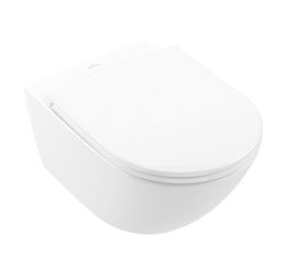 VILLEROY & BOCH - Subway 3.0 Závesné WC s doskou SoftClosing, TwistFlush, CeramicPlus, alpská biela 4670T9R1