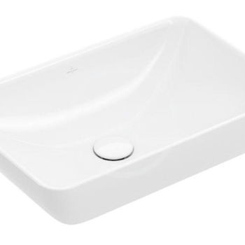 VILLEROY & BOCH - Venticello Umývadlo na dosku, 550x360 mm, s prepadom, bez otvoru na batériu, alpská biela 41135501