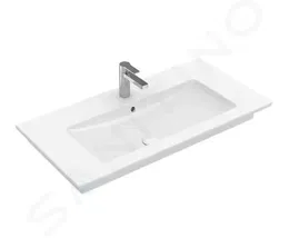 VILLEROY & BOCH - Venticello Umývadlo nábytkové 1000x500 mm, s prepadom, otvor na batériu, CeramicPlus, alpská biela 4104ALR1