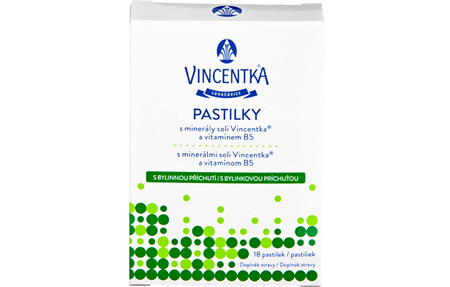 Vincentka pastilky bylinné 18 tabliet