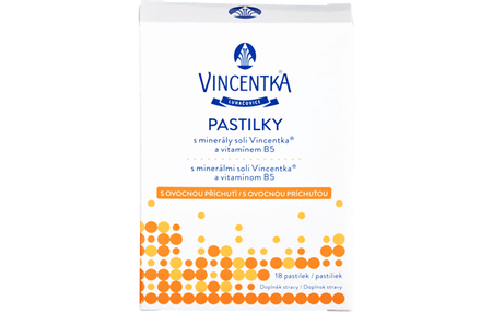 VINCENTKA pastilky ovocné 18 tabliet