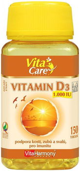 VitaHarmony Vitamín D3 1000 mj 25 mikrogramov 150 kapsúl