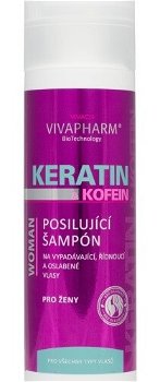 Vivapharm Keratínový regeneračný balzam na vlasy s kofeínom pre ženy 200 ml