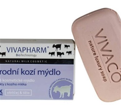 Vivapharm Prírodné jemné kozmetické mydlo s extraktmi z kozieho mlieka (tuhé) 100 g