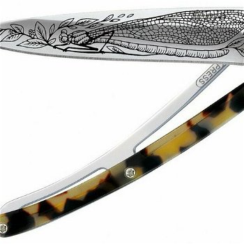 Vreckový nôž Deejo 1AC104 Tetovanie 37g, zrkadlo, korytnačka, vážka