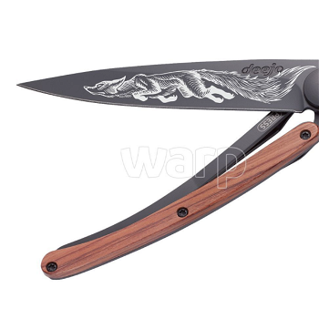 Vreckový nôž Deejo 1GB153 Tetovanie 37g, Coral wood, Fox