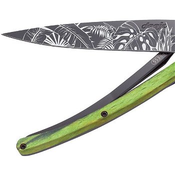 Vreckový nôž Deejo 1GB161 Tattoo 37g, Green Beech, Jungle